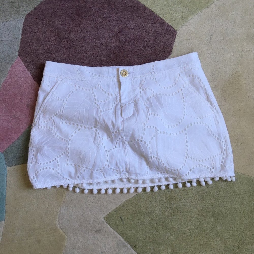 Lilly Pulitzer White Mini Skirt